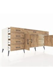Kronos Konsol 2 Raflı 6 Çekmeceli 3 Kapaklı 176x59x83 - S610M032V03C