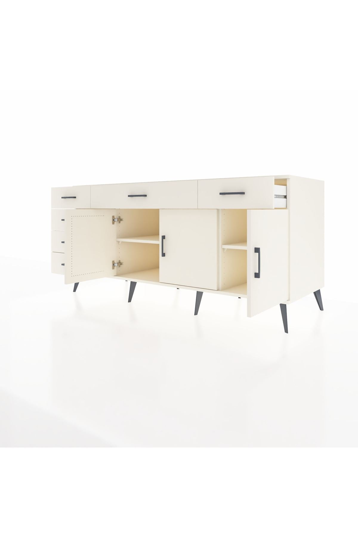 Kronos Konsol 2 Raflı 6 Çekmeceli 3 Kapaklı 176x59x83 - S610M032V04C