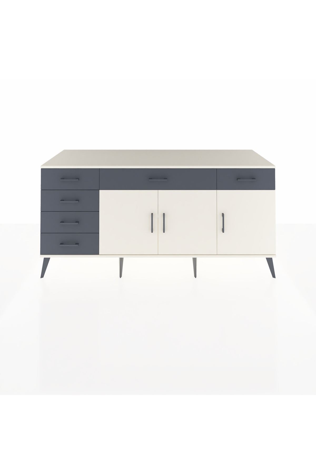 Kronos Konsol 2 Raflı 6 Çekmeceli 3 Kapaklı 176x59x83 - S610M032V05C