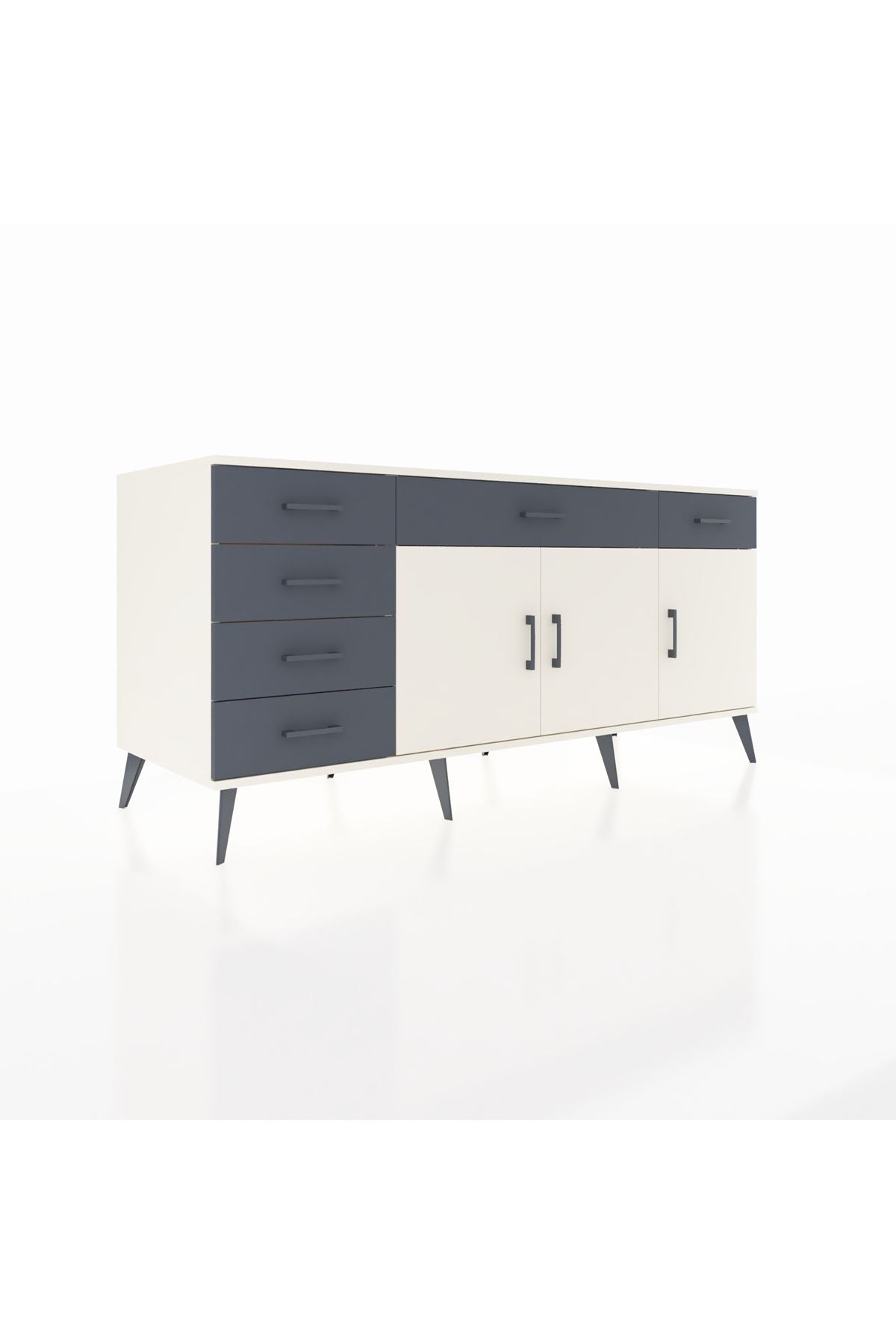 Kronos Konsol 2 Raflı 6 Çekmeceli 3 Kapaklı 176x59x83 - S610M032V05C