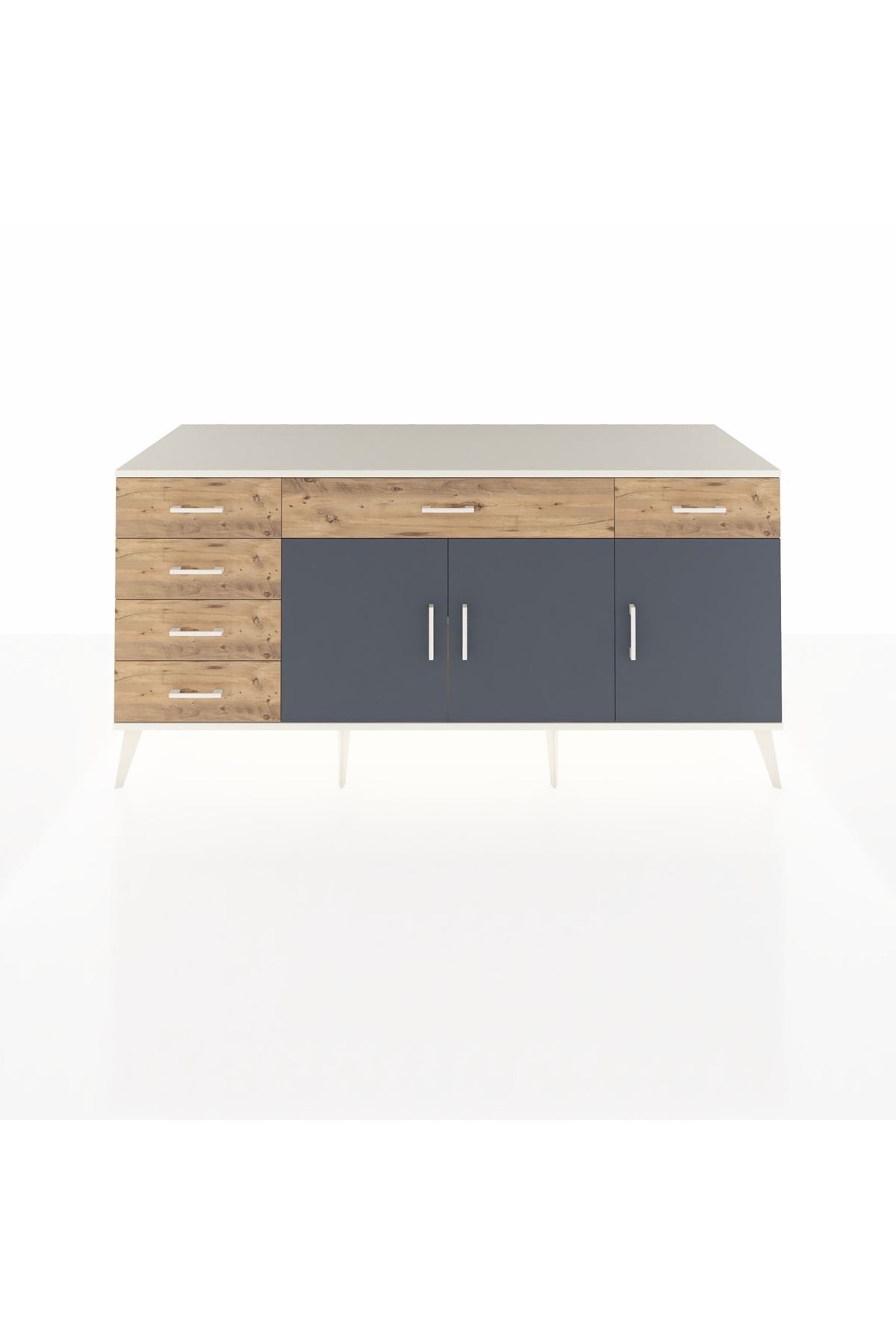 Kronos Konsol 2 Raflı 6 Çekmeceli 3 Kapaklı 176x59x83 - S610M032V09C