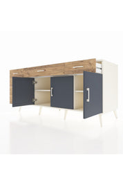 Kronos Konsol 2 Raflı 6 Çekmeceli 3 Kapaklı 176x59x83 - S610M032V09C