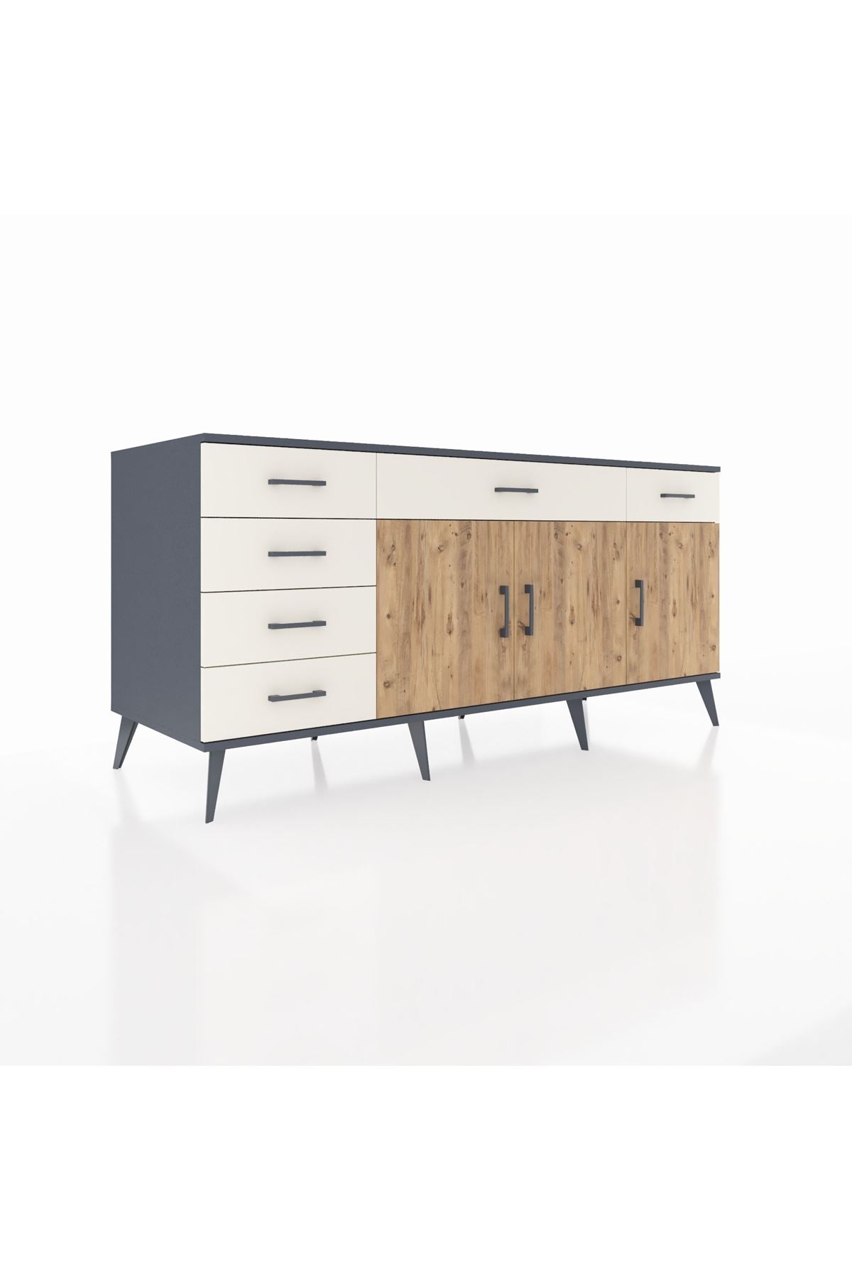 Kronos Konsol 2 Raflı 6 Çekmeceli 3 Kapaklı 176x59x83 - S610M032V10C