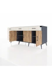 Kronos Konsol 2 Raflı 6 Çekmeceli 3 Kapaklı 176x59x83 - S610M032V10C