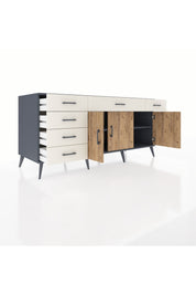 Kronos Konsol 2 Raflı 6 Çekmeceli 3 Kapaklı 176x59x83 - S610M032V10C