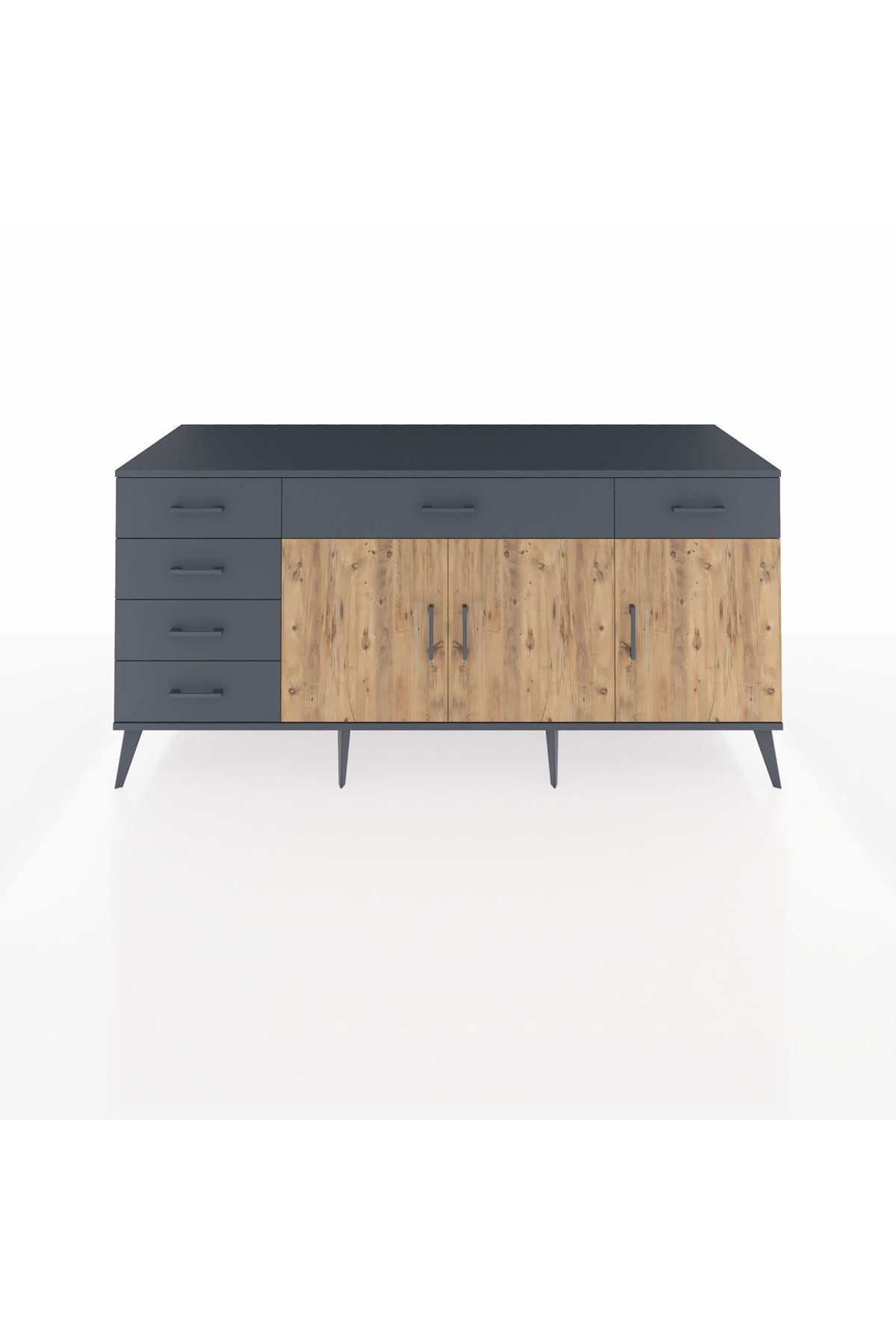 Kronos Konsol 2 Raflı 6 Çekmeceli 3 Kapaklı 176x59x83 - S610M032V11C