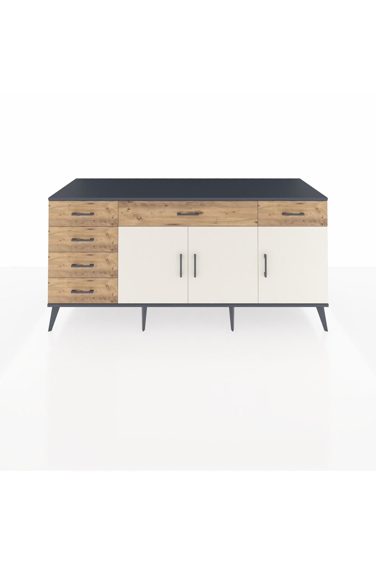 Kronos Konsol 2 Raflı 6 Çekmeceli 3 Kapaklı 176x59x83 - S610M032V15C
