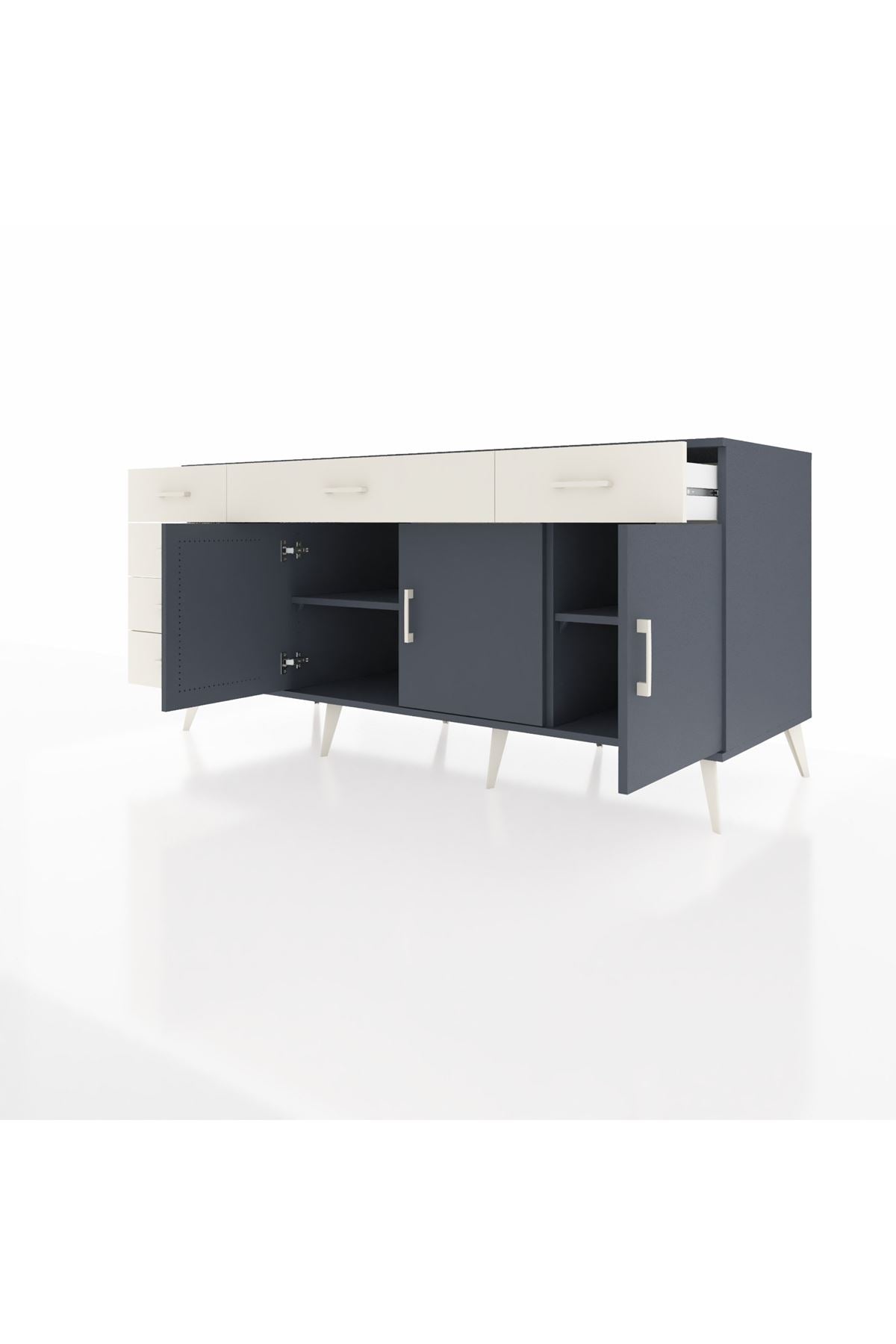 Kronos Konsol 2 Raflı 6 Çekmeceli 3 Kapaklı 176x59x83 - S610M032V16C