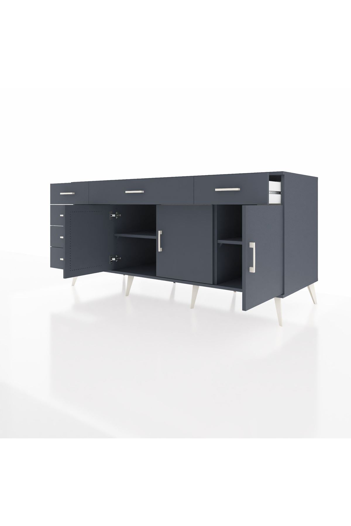 Kronos Konsol 2 Raflı 6 Çekmeceli 3 Kapaklı 176x59x83 - S610M032V17C
