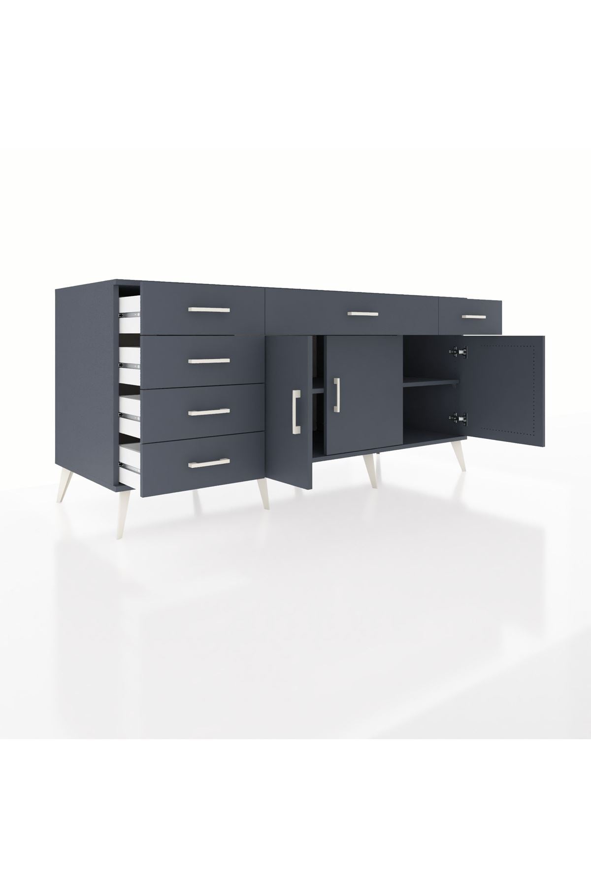 Kronos Konsol 2 Raflı 6 Çekmeceli 3 Kapaklı 176x59x83 - S610M032V17C