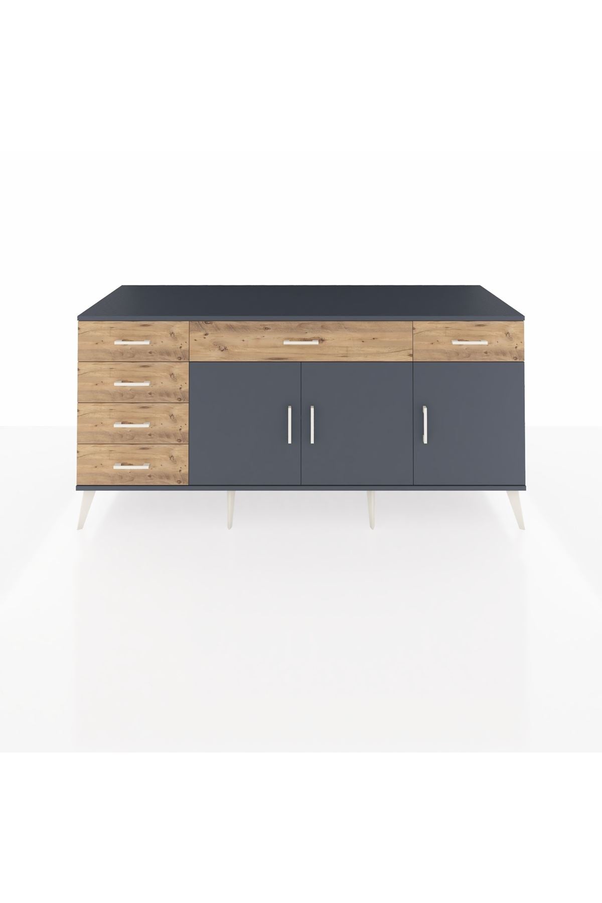 Kronos Konsol 2 Raflı 6 Çekmeceli 3 Kapaklı 176x59x83 - S610M032V18C