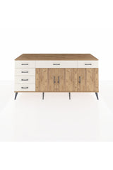 Kronos Konsol 2 Raflı 6 Çekmeceli 3 Kapaklı 176x59x83