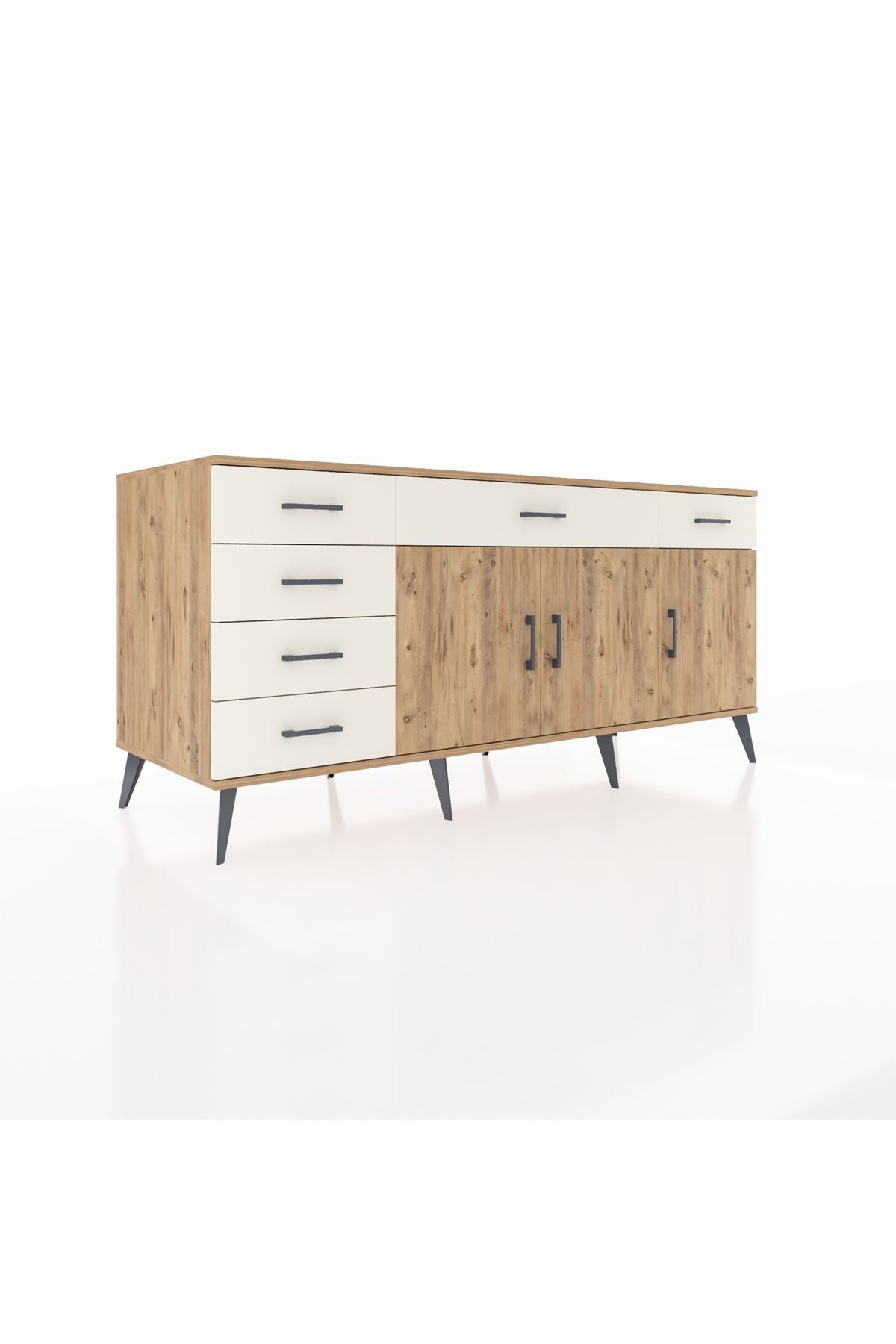 Kronos Konsol 2 Raflı 6 Çekmeceli 3 Kapaklı 176x59x83 - S610M032V19C