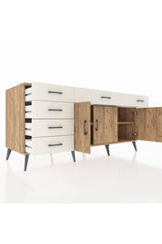 Kronos Konsol 2 Raflı 6 Çekmeceli 3 Kapaklı 176x59x83 - S610M032V19C
