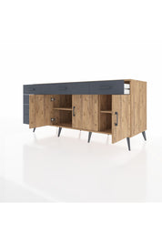 Kronos Konsol 2 Raflı 6 Çekmeceli 3 Kapaklı 176x59x83 - S610M032V20C
