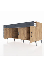 Kronos Konsol 2 Raflı 6 Çekmeceli 3 Kapaklı 176x59x83 - S610M032V20C