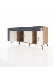 Kronos Konsol 2 Raflı 6 Çekmeceli 3 Kapaklı 176x59x83 - S610M032V23C