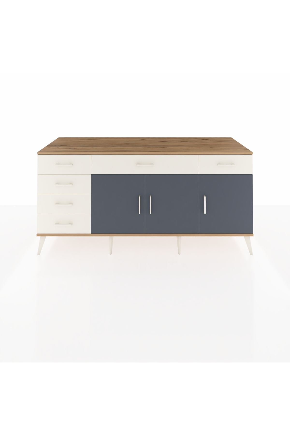 Kronos Konsol 2 Raflı 6 Çekmeceli 3 Kapaklı 176x59x83 - S610M032V25C