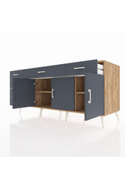 Kronos Konsol 2 Raflı 6 Çekmeceli 3 Kapaklı 176x59x83 - S610M032V26C
