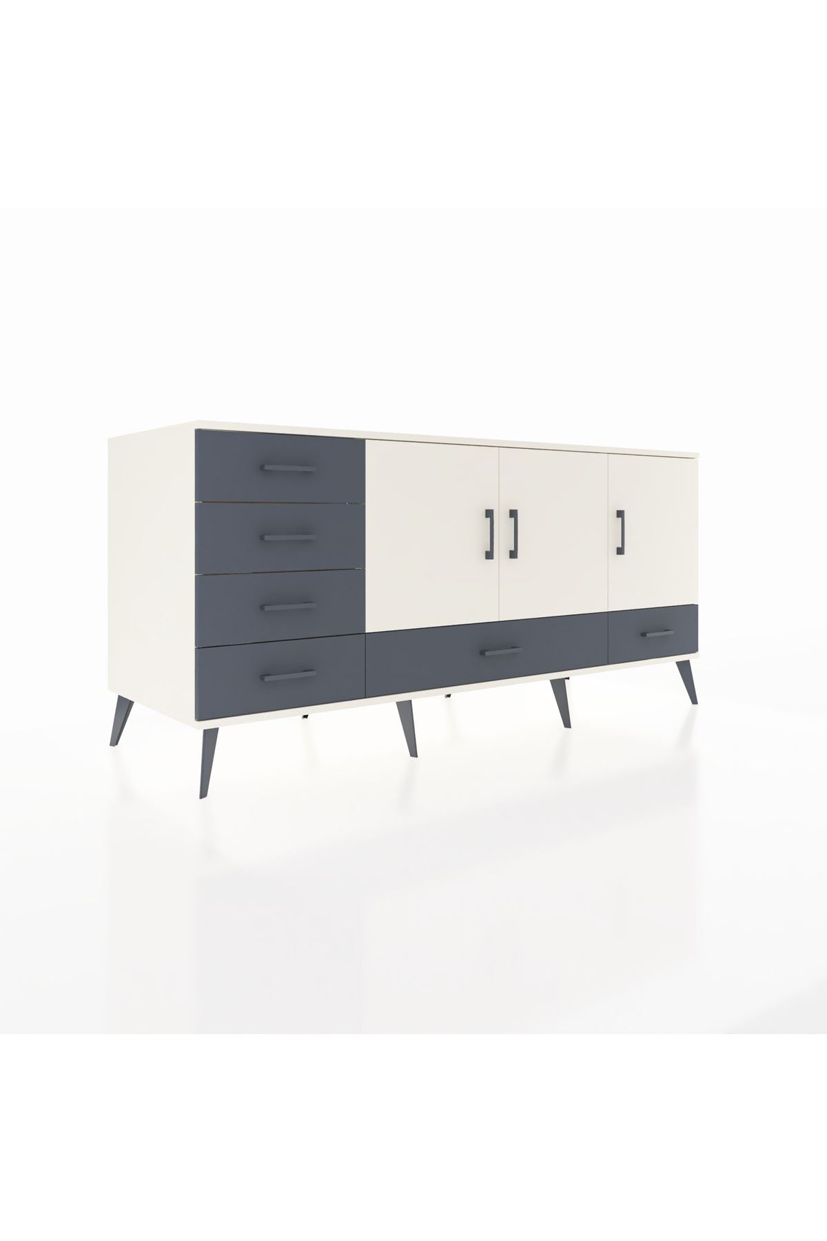 Kronos Konsol 4 Raflı 6 Çekmeceli 3 Kapaklı 176x59x83 - S610M033V05C