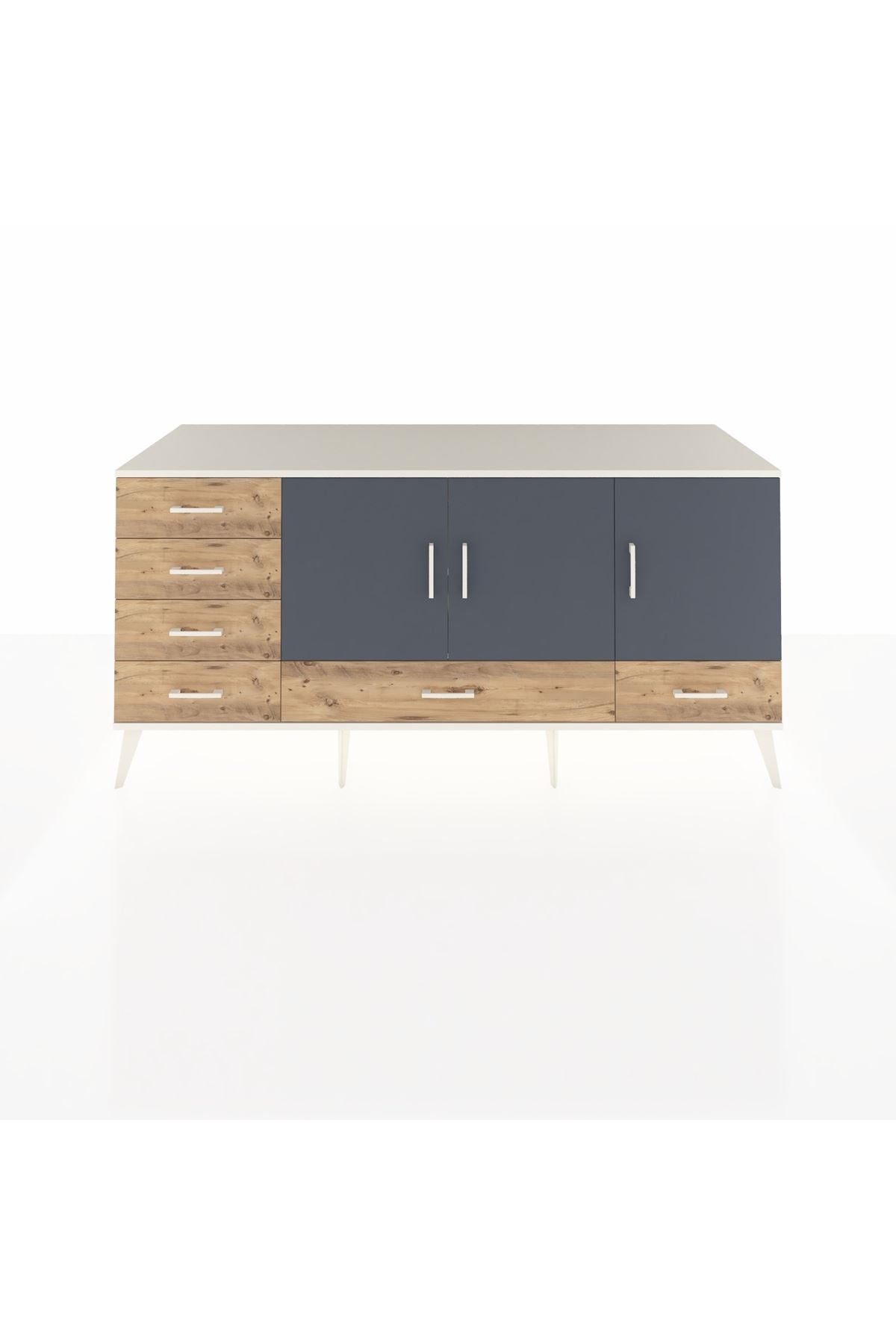 Kronos Konsol 4 Raflı 6 Çekmeceli 3 Kapaklı 176x59x83 - S610M033V09C