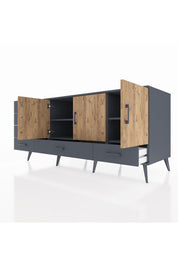 Kronos Konsol 4 Raflı 6 Çekmeceli 3 Kapaklı 176x59x83 - S610M033V11C