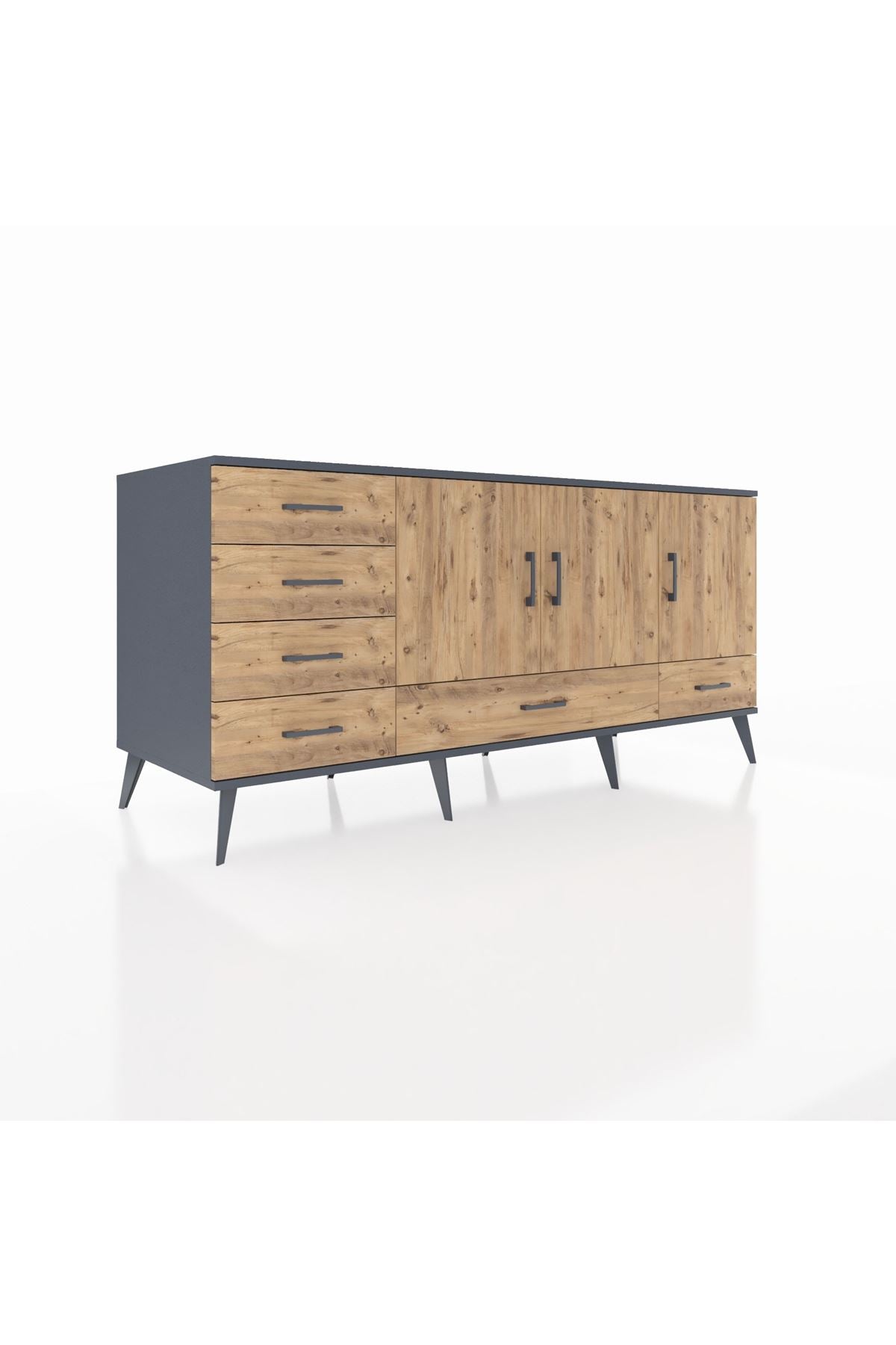 Kronos Konsol 4 Raflı 6 Çekmeceli 3 Kapaklı 176x59x83 - S610M033V12C