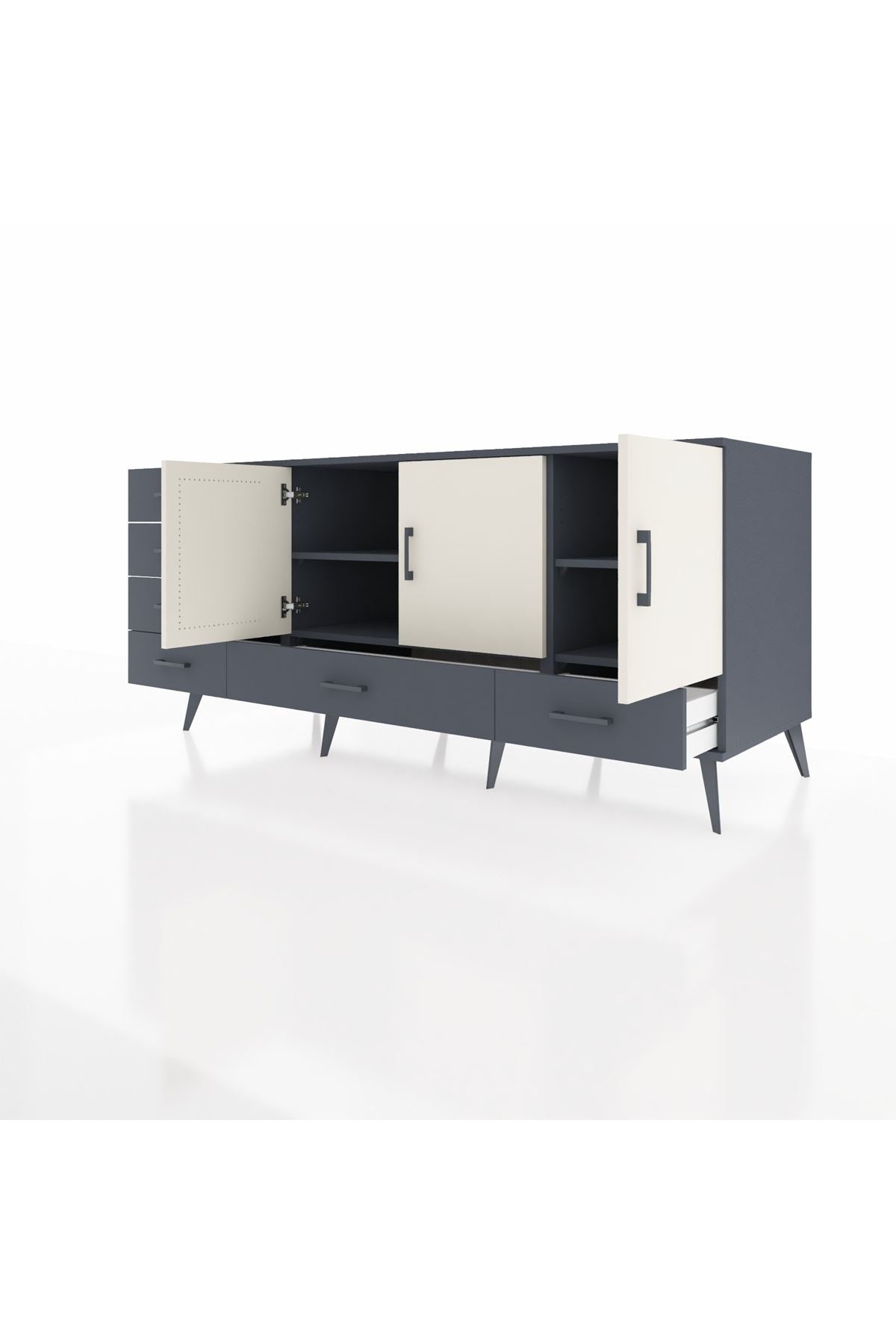 Kronos Konsol 4 Raflı 6 Çekmeceli 3 Kapaklı 176x59x83 - S610M033V14C