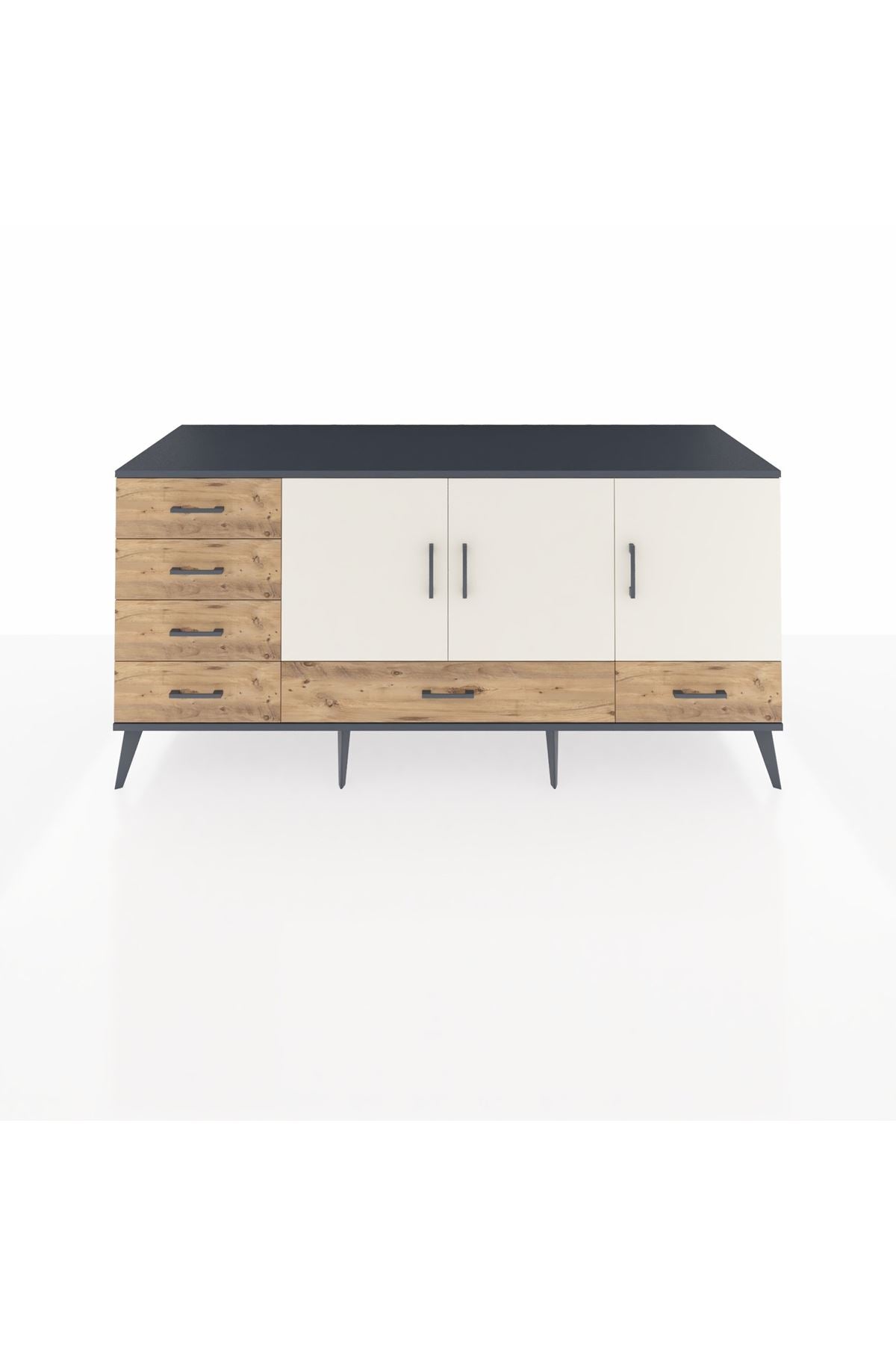 Kronos Konsol 4 Raflı 6 Çekmeceli 3 Kapaklı 176x59x83 - S610M033V15C