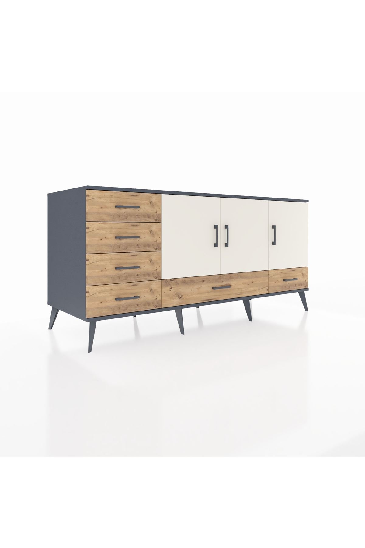Kronos Konsol 4 Raflı 6 Çekmeceli 3 Kapaklı 176x59x83 - S610M033V15C