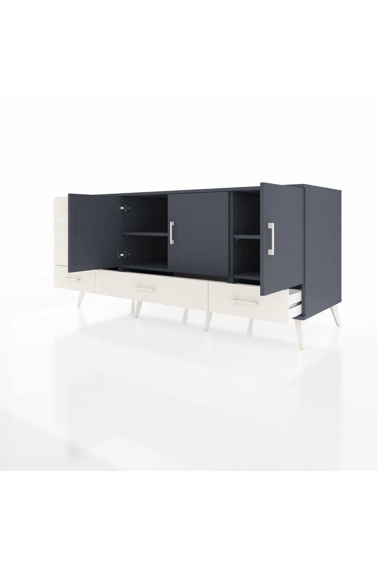 Kronos Konsol 4 Raflı 6 Çekmeceli 3 Kapaklı 176x59x83 - S610M033V16C