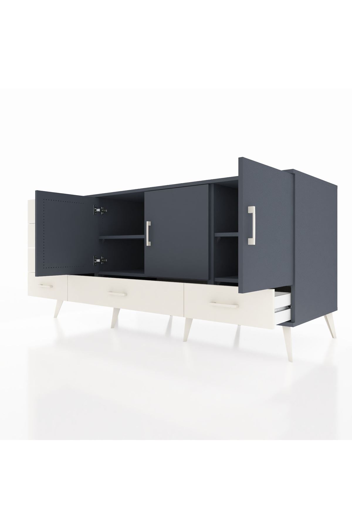 Kronos Konsol 4 Raflı 6 Çekmeceli 3 Kapaklı 176x59x83 - S610M033V16C