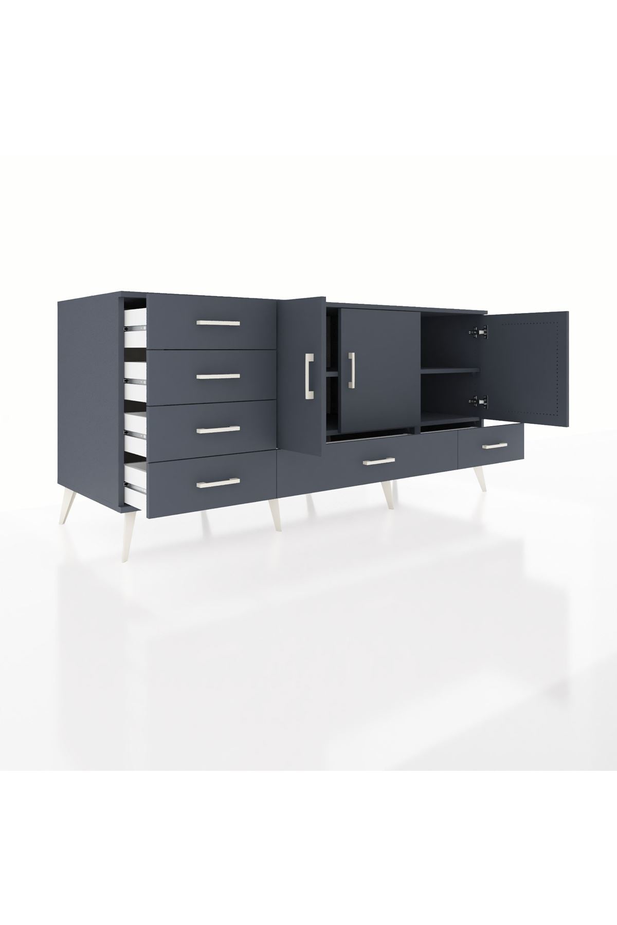 Kronos Konsol 4 Raflı 6 Çekmeceli 3 Kapaklı 176x59x83 - S610M033V17C