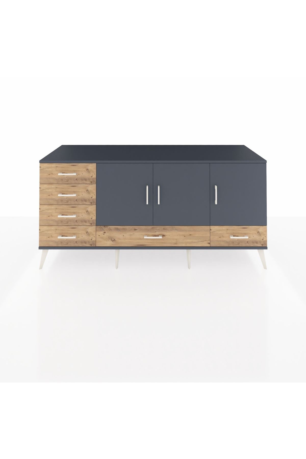 Kronos Konsol 4 Raflı 6 Çekmeceli 3 Kapaklı 176x59x83 - S610M033V18C