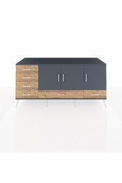 Kronos Konsol 4 Raflı 6 Çekmeceli 3 Kapaklı 176x59x83 - S610M033V18C
