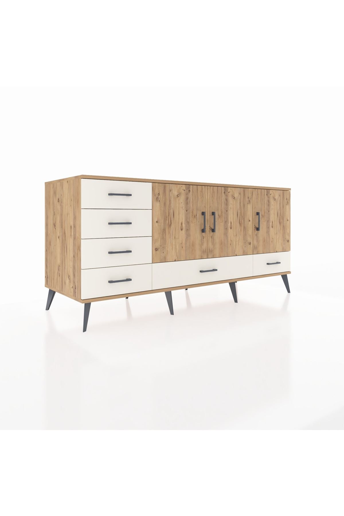 Kronos Konsol 4 Raflı 6 Çekmeceli 3 Kapaklı 176x59x83 - S610M033V19C