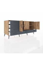 Kronos Konsol 4 Raflı 6 Çekmeceli 3 Kapaklı 176x59x83 - S610M033V20C