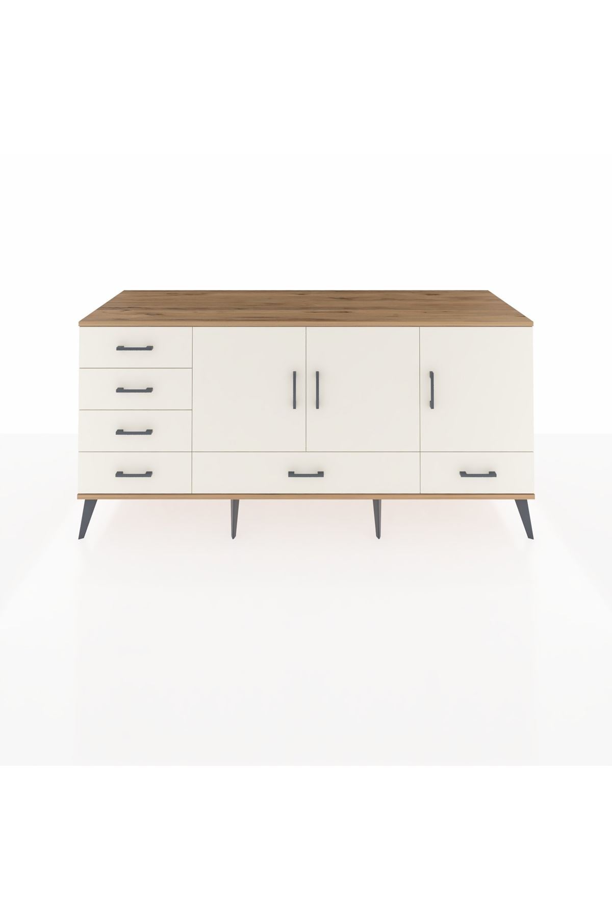 Kronos Konsol 4 Raflı 6 Çekmeceli 3 Kapaklı 176x59x83 - S610M033V22C