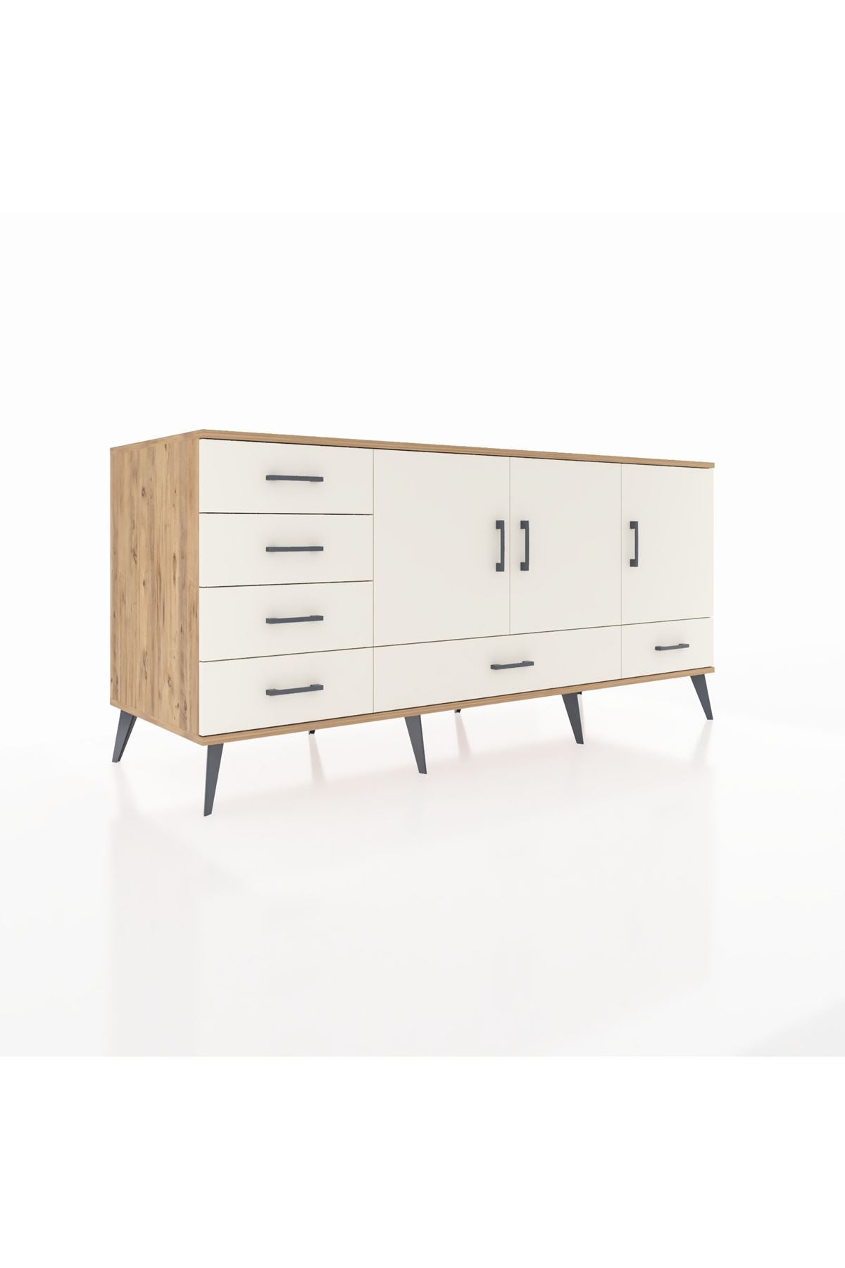 Kronos Konsol 4 Raflı 6 Çekmeceli 3 Kapaklı 176x59x83 - S610M033V22C