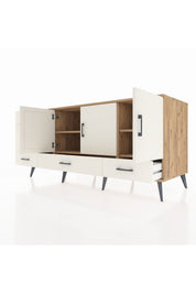 Kronos Konsol 4 Raflı 6 Çekmeceli 3 Kapaklı 176x59x83 - S610M033V22C