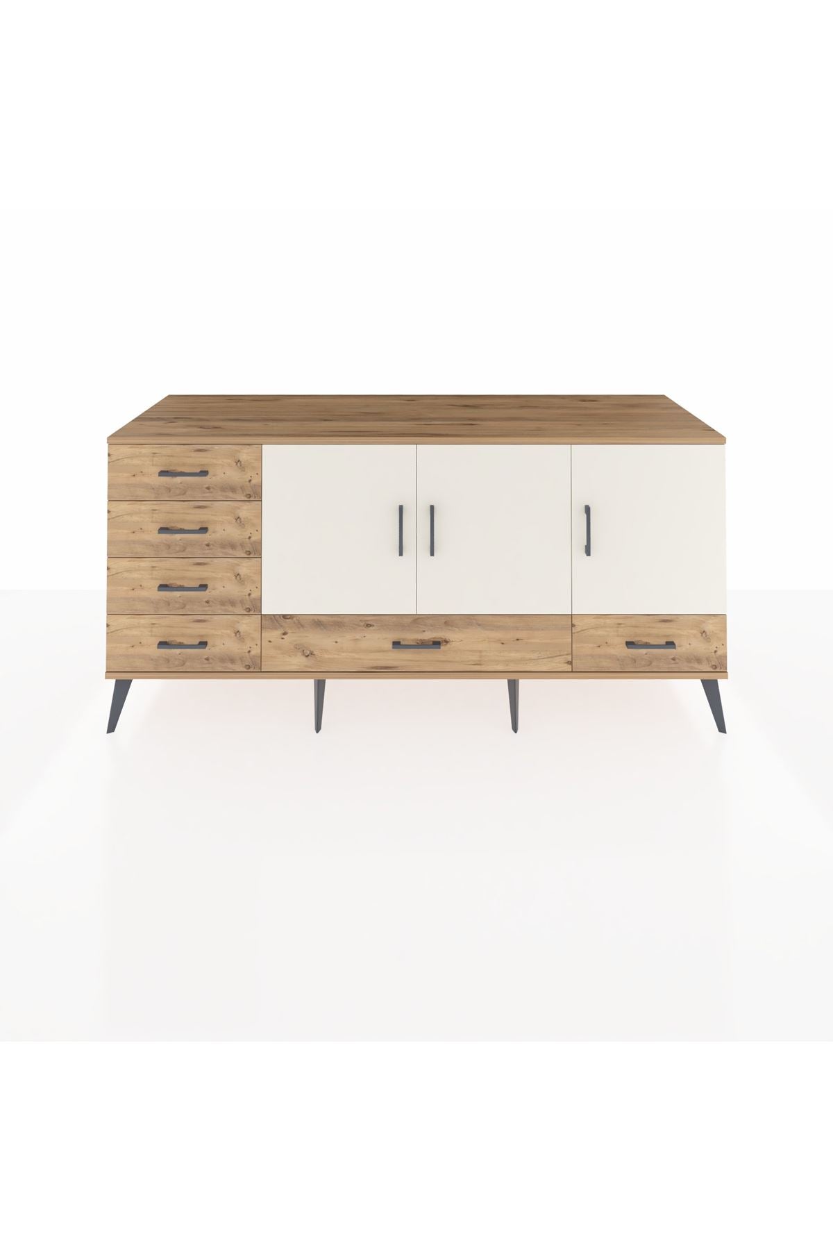 Kronos Konsol 4 Raflı 6 Çekmeceli 3 Kapaklı 176x59x83 - S610M033V24C