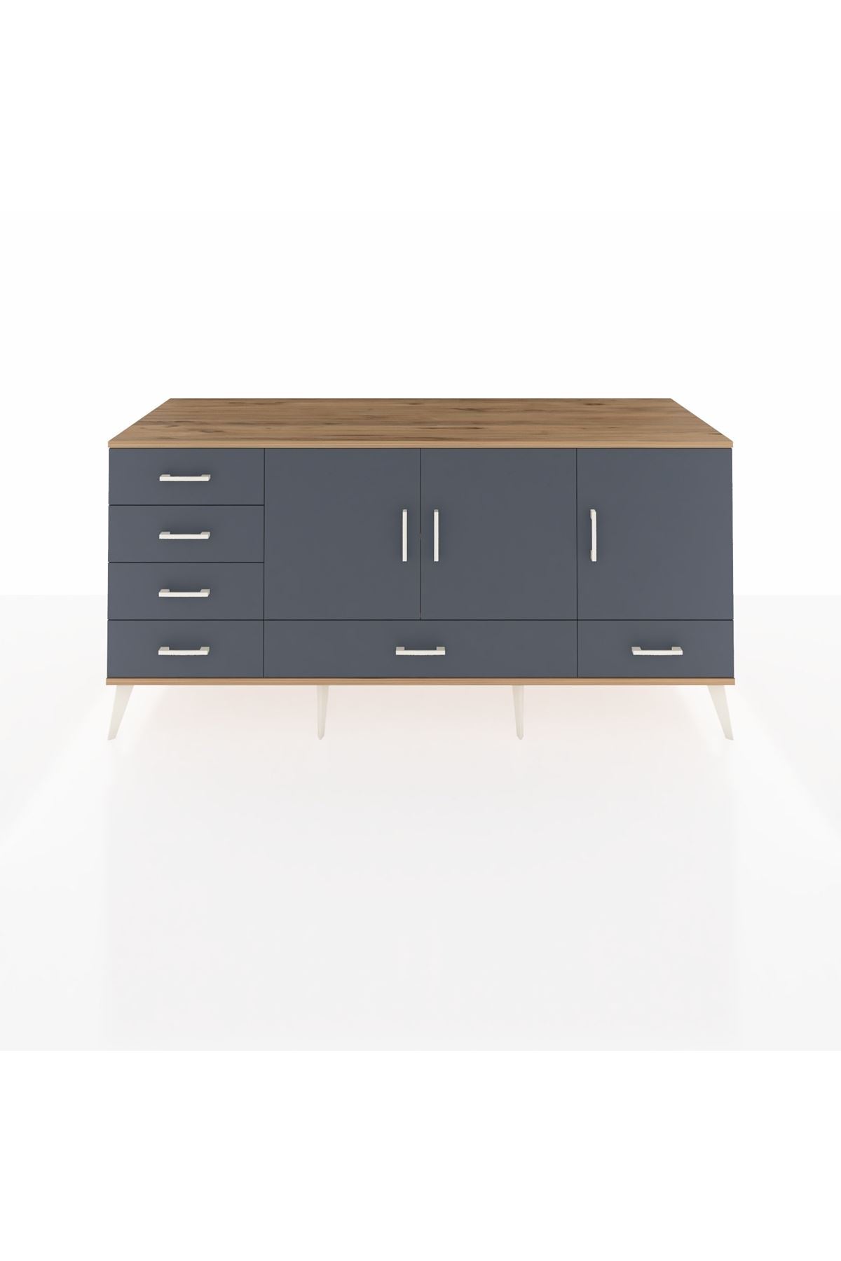 Kronos Konsol 4 Raflı 6 Çekmeceli 3 Kapaklı 176x59x83 - S610M033V26C