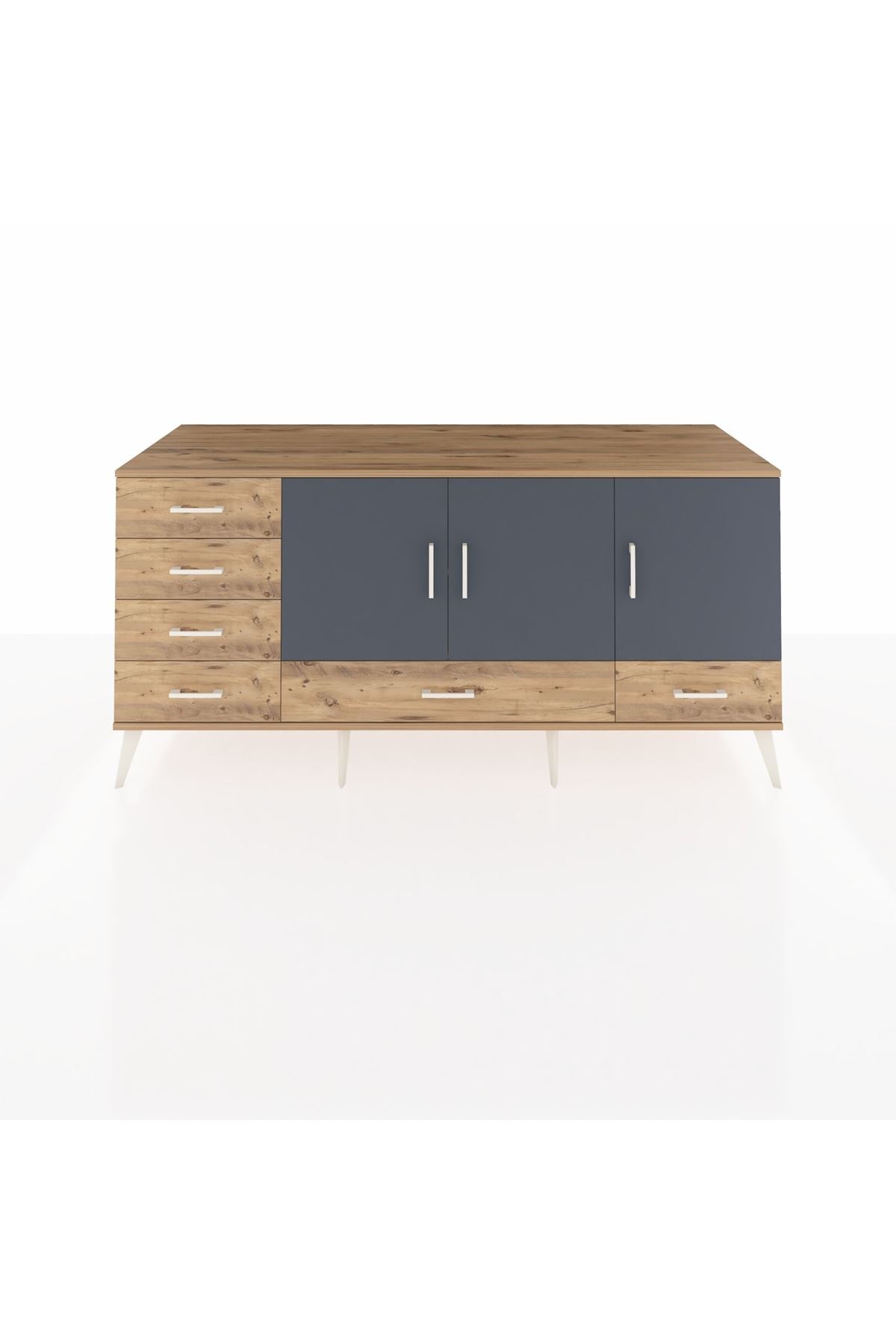 Kronos Konsol 4 Raflı 6 Çekmeceli 3 Kapaklı 176x59x83 - S610M033V27C