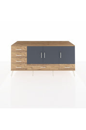 Kronos Konsol 4 Raflı 6 Çekmeceli 3 Kapaklı 176x59x83 - S610M033V27C
