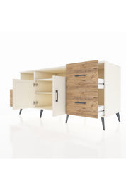 Kronos Konsol 3 Raflı 4 Çekmeceli 2 Kapaklı 176x59x83 - S610M034V06C