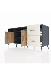 Kronos Konsol 3 Raflı 4 Çekmeceli 2 Kapaklı 176x59x83 - S610M034V10C