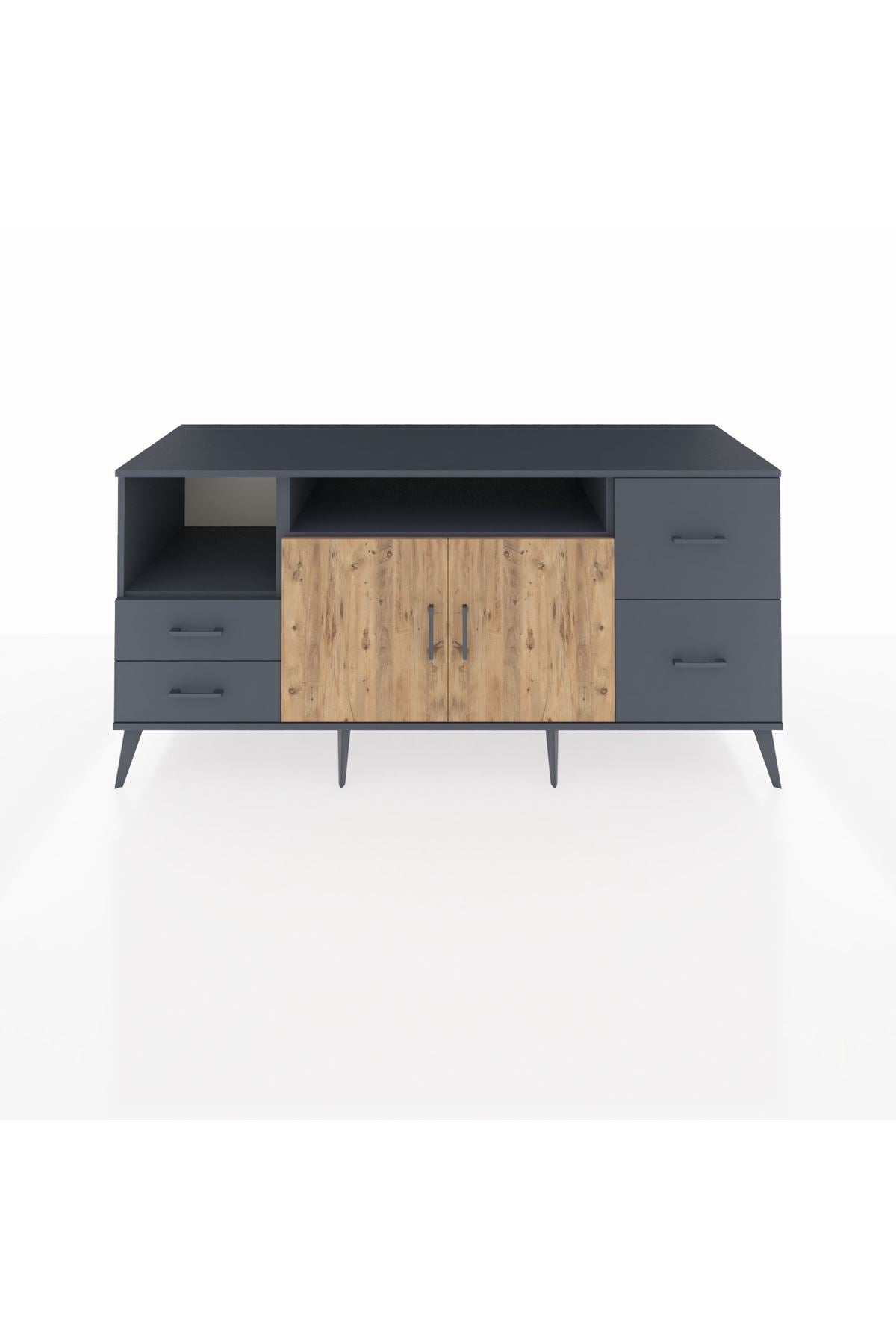 Kronos Konsol 3 Raflı 4 Çekmeceli 2 Kapaklı 176x59x83 - S610M034V11C