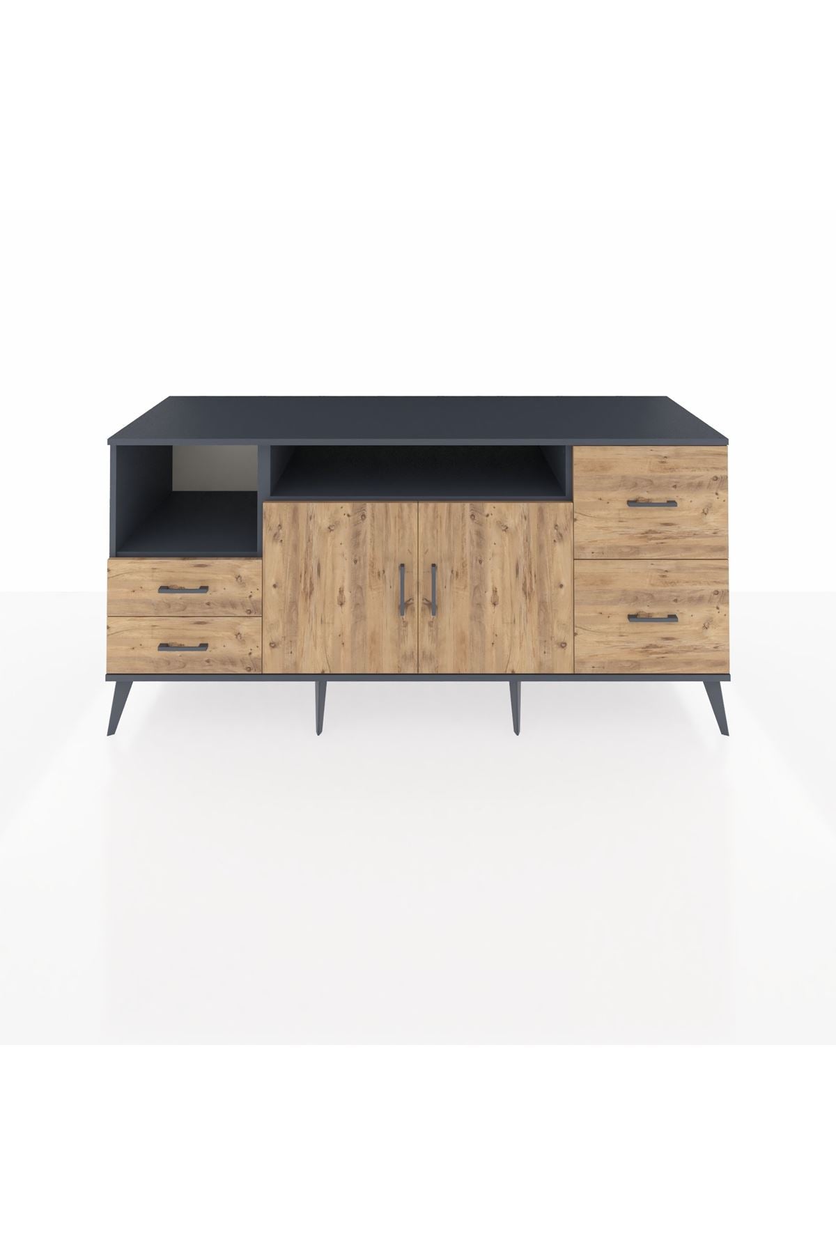 Kronos Konsol 3 Raflı 4 Çekmeceli 2 Kapaklı 176x59x83 - S610M034V12C