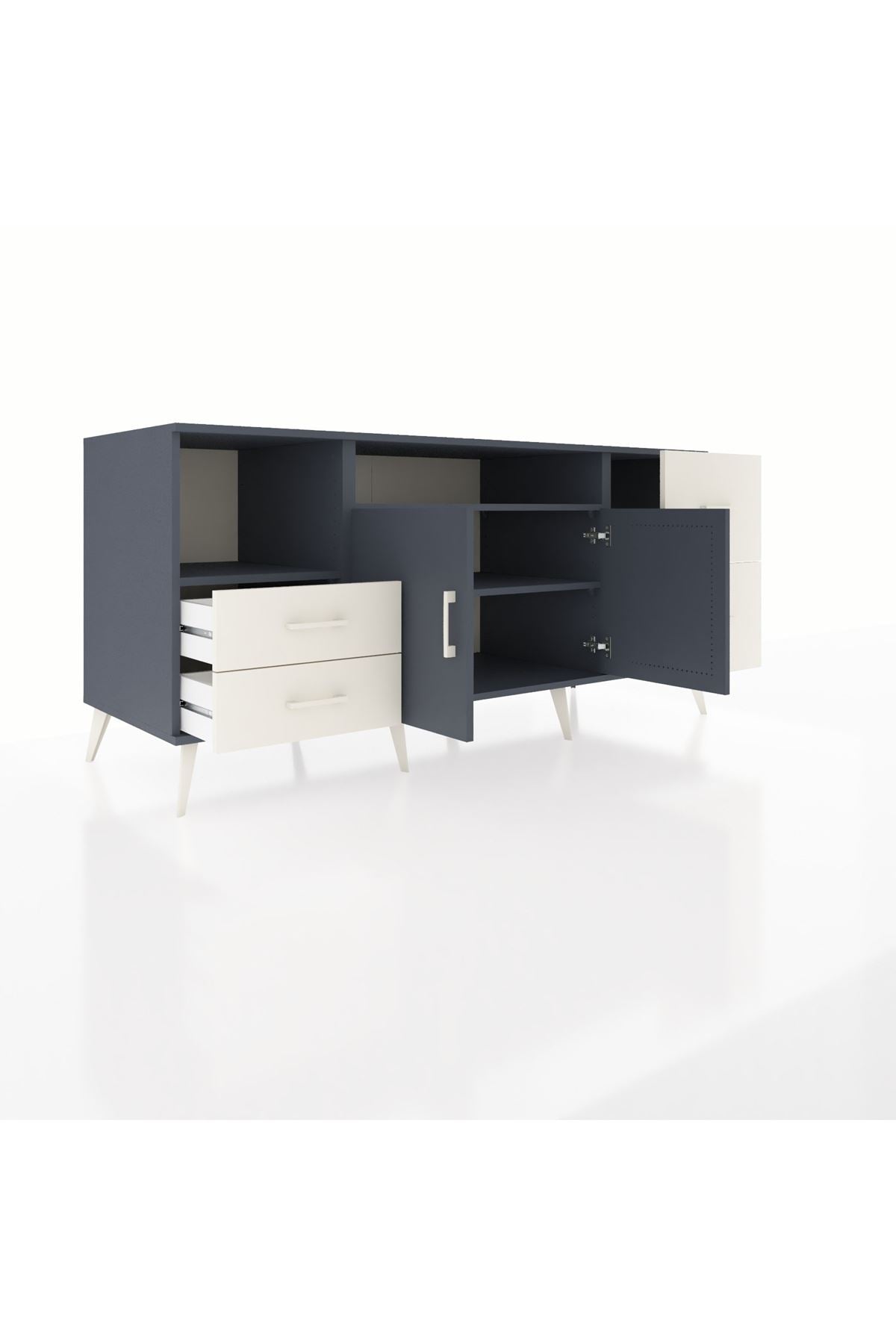 Kronos Konsol 3 Raflı 4 Çekmeceli 2 Kapaklı 176x59x83 - S610M034V16C