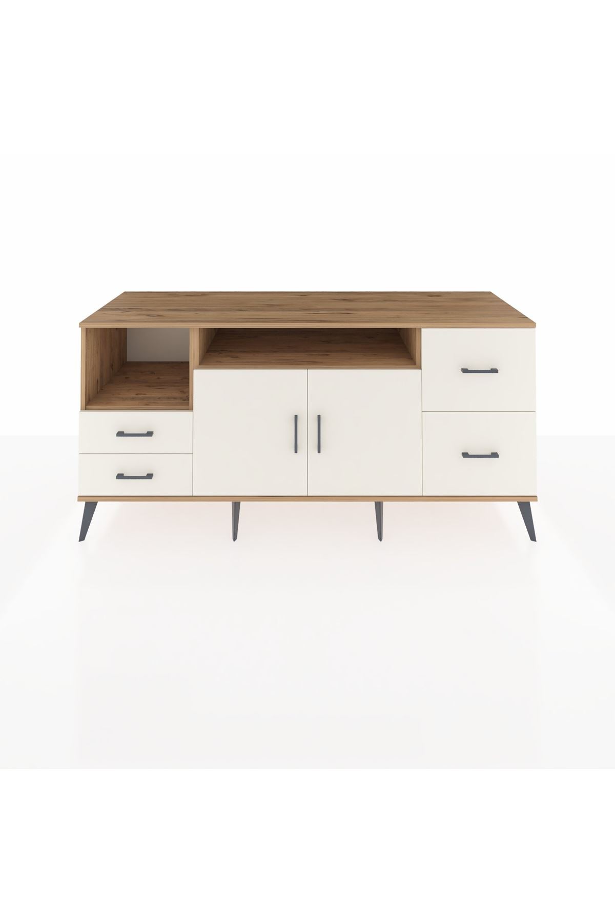 Kronos Konsol 3 Raflı 4 Çekmeceli 2 Kapaklı 176x59x83 - S610M034V22C